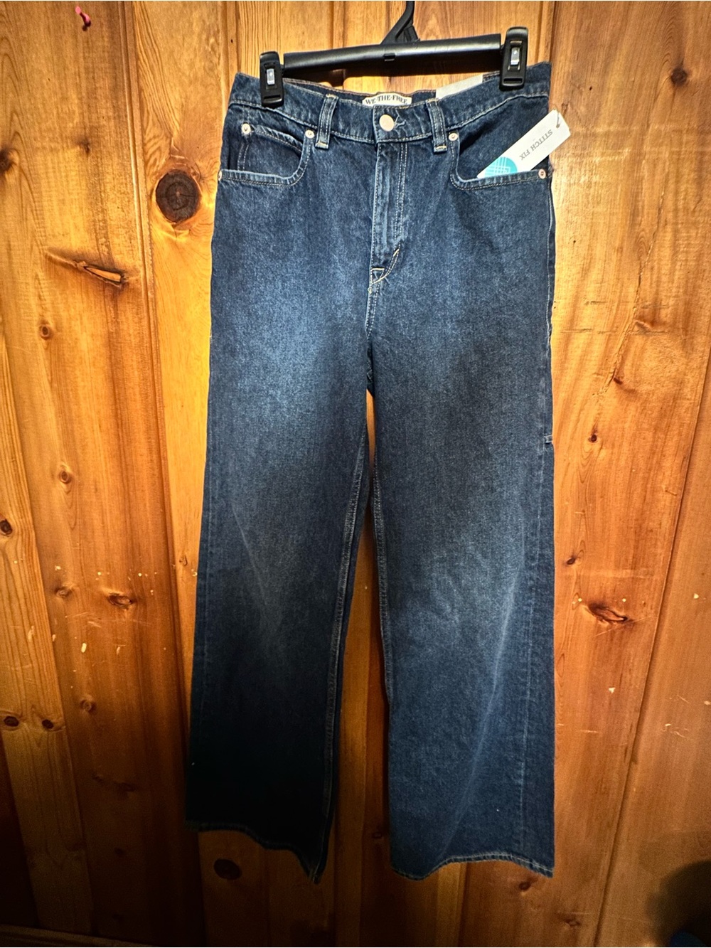 Dark Blue Tinsley free people baggy jeans